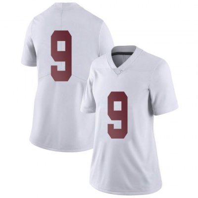 NCAA Women's Alabama Crimson Tide #9 Bryce Young Stitched College Nike Authentic No Name White Football Jersey QT17A15RA